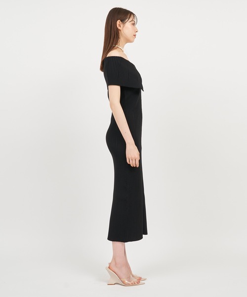 「ROYAL PARTY」 ノースリーブワンピース SHORT ブラック レディース_画像2