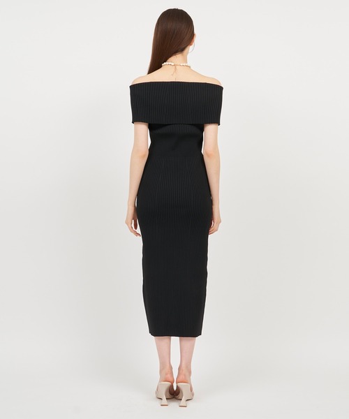 「ROYAL PARTY」 ノースリーブワンピース SHORT ブラック レディース_画像3