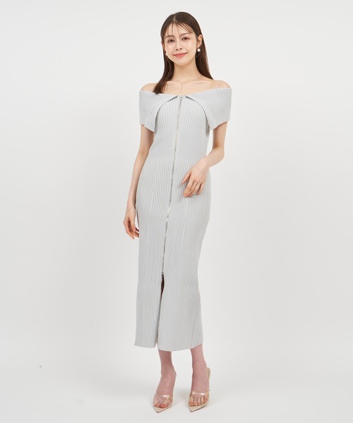 「ROYAL PARTY」 ノースリーブワンピース SHORT ブラック レディース_画像8