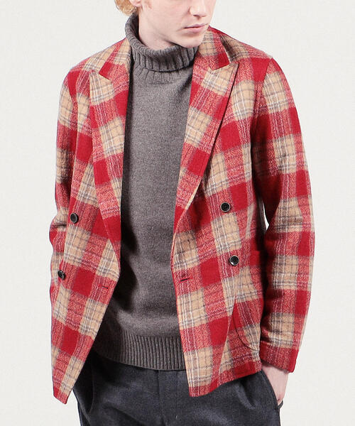 かつお様 TOMORROWLAND ハウンドトゥース テーラードジャケット 46