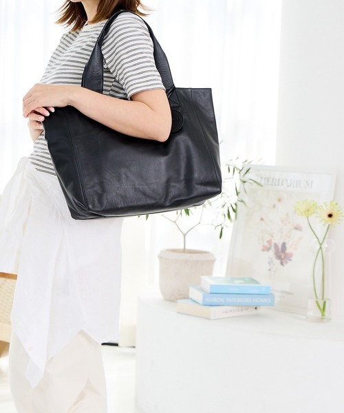 トートバッグ 軽量 本革 A4 通勤 通学 49917 レディース メンズ
