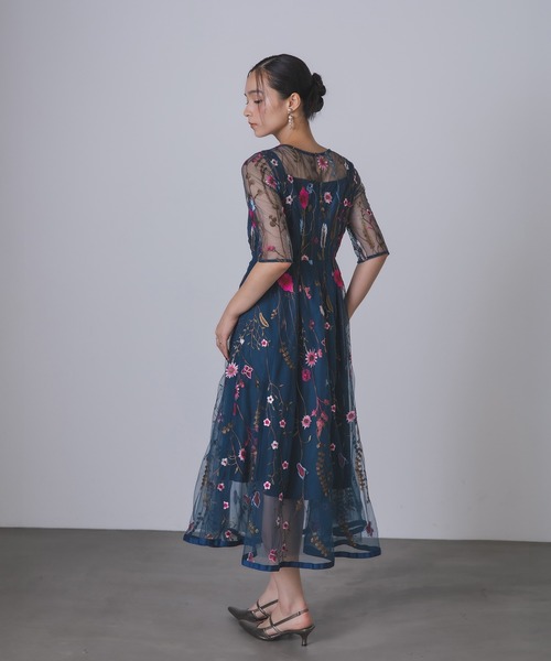 Rose of Sharon ドレス 花柄刺繍シアードレス : ZOZOTOWN Yahoo!店 