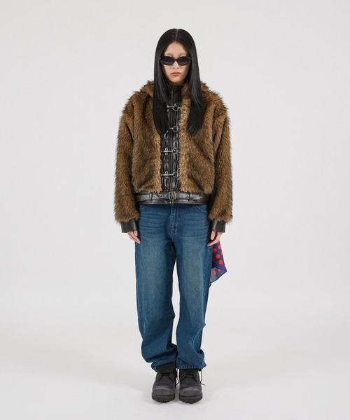 FTW ブルゾン アウター 「UNISEX」LEATHER POINT FUR BLOUSON