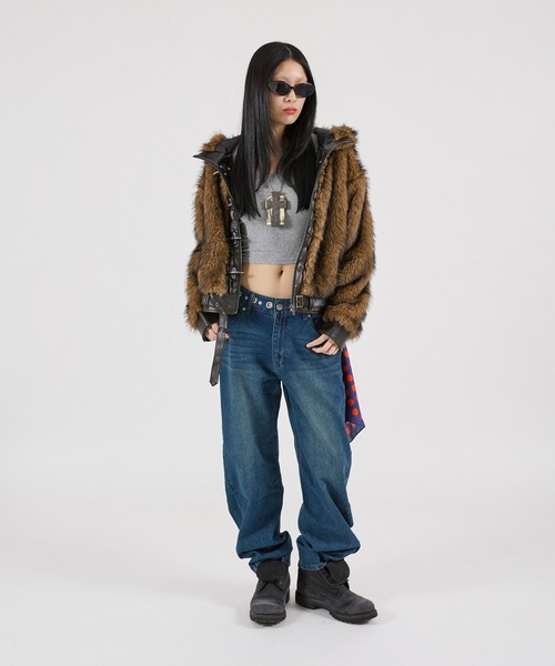 FTW ブルゾン アウター 「UNISEX」LEATHER POINT FUR BLOUSON