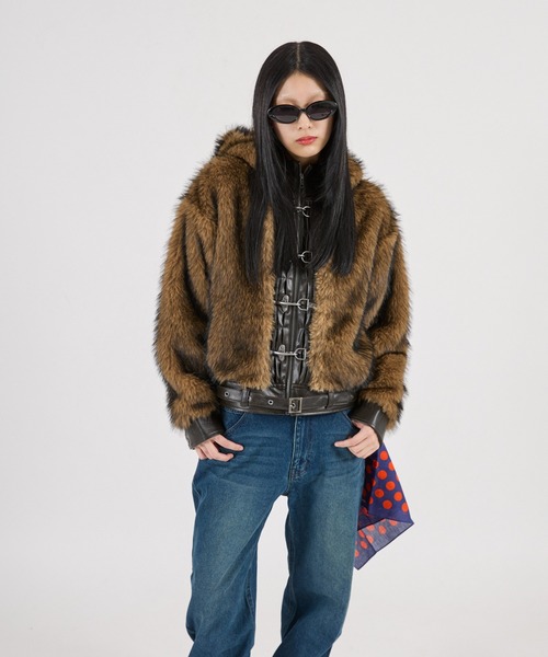 FTW ブルゾン アウター 「UNISEX」LEATHER POINT FUR BLOUSON