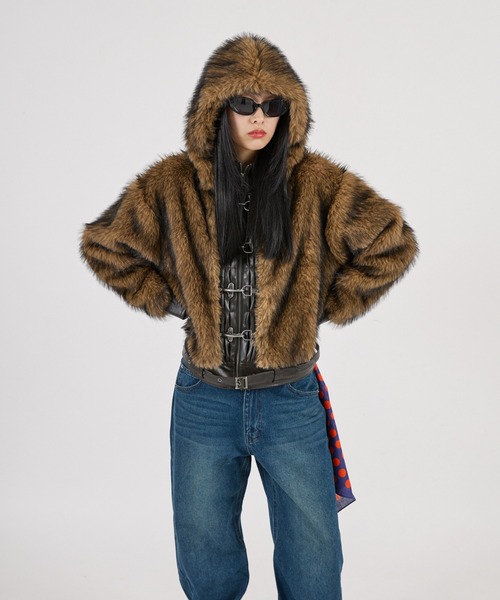FTW ブルゾン アウター 「UNISEX」LEATHER POINT FUR BLOUSON 