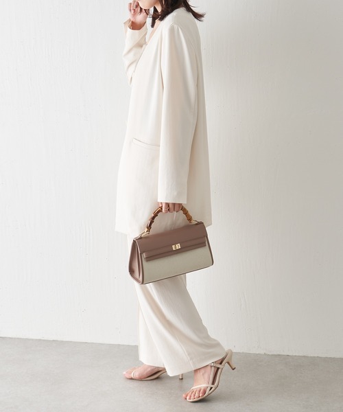 「COLLAGE GALLARDAGALANTE」 ノーカラージャケット FREE ネイビー レディース_画像5