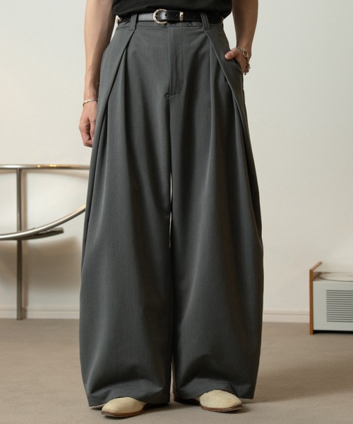 soerte スラックス 2 グレー メンズ : ZOZOTOWN Yahoo!店 - 通販