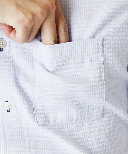 「MK MICHEL KLEIN HOMME 」 長袖シャツ 46 ネイビー メンズ_画像8