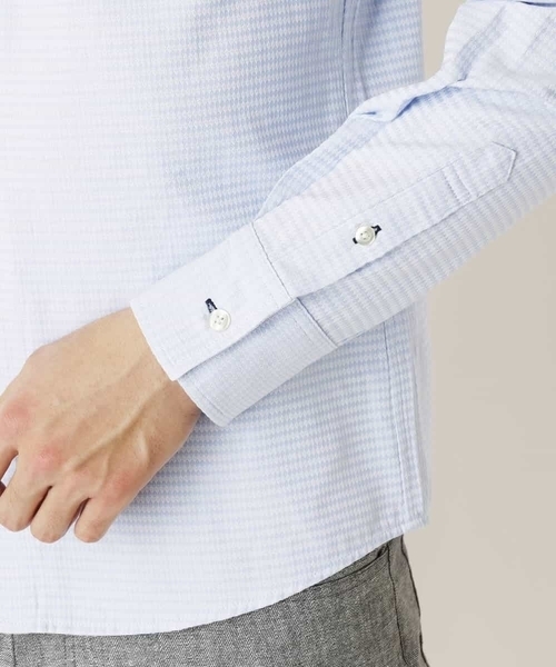 「MK MICHEL KLEIN HOMME 」 長袖シャツ 46 ネイビー メンズ_画像9