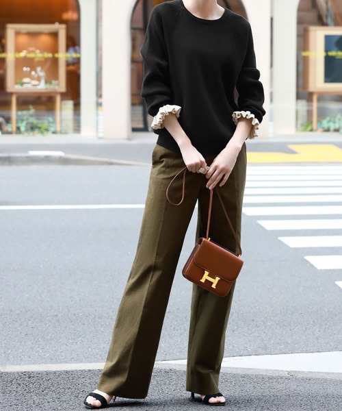 「ELFRANK」 長袖ニット FREE ブラック レディース_画像3