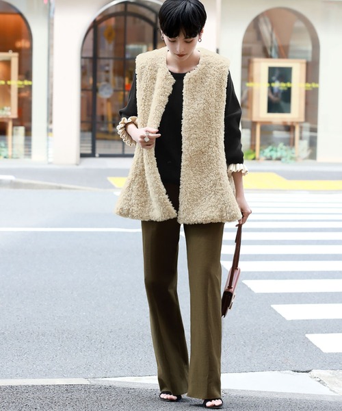 「ELFRANK」 長袖ニット FREE ブラック レディース_画像8