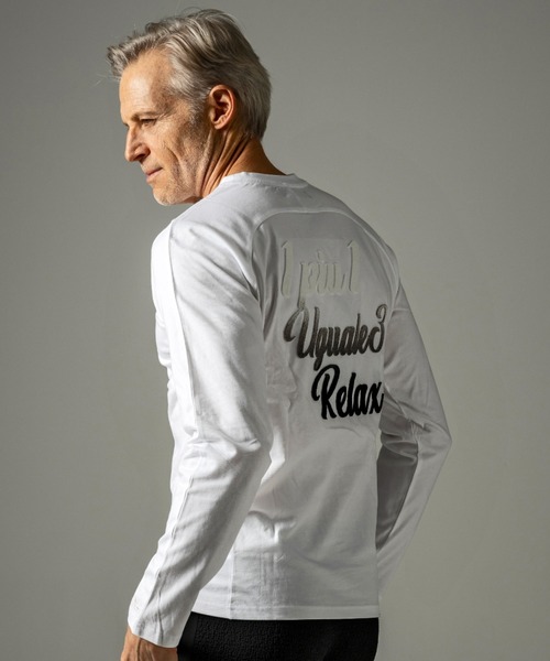 「1piu1uguale3 RELAX」 長袖Tシャツ MEDIUM ブラック メンズ_画像6