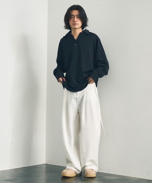 「Shoowtime」 長袖シャツ MEDIUM ブラック メンズ_画像8