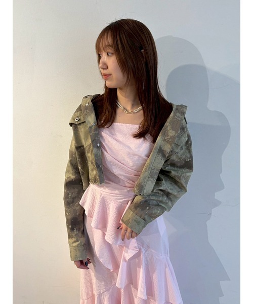 FURFUR（ファーファー） デニムジャケット gジャン 刺繍クロップド