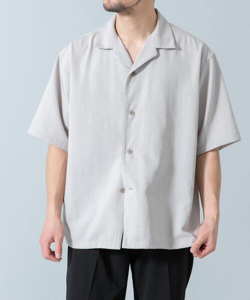 「URBAN RESEARCH ROSSO MEN」 半袖シャツ LARGE ライトグレー メンズ_画像2