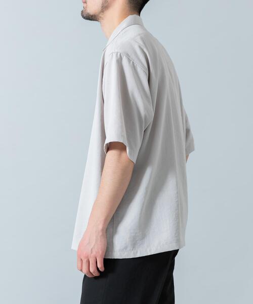 「URBAN RESEARCH ROSSO MEN」 半袖シャツ LARGE ライトグレー メンズ_画像3