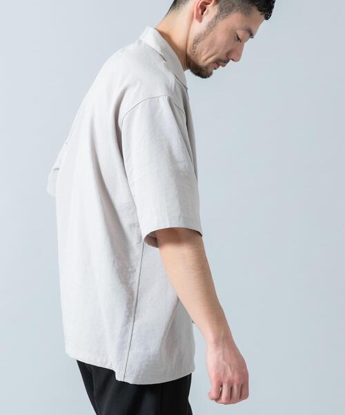 「URBAN RESEARCH ROSSO MEN」 半袖シャツ LARGE ライトグレー メンズ_画像5