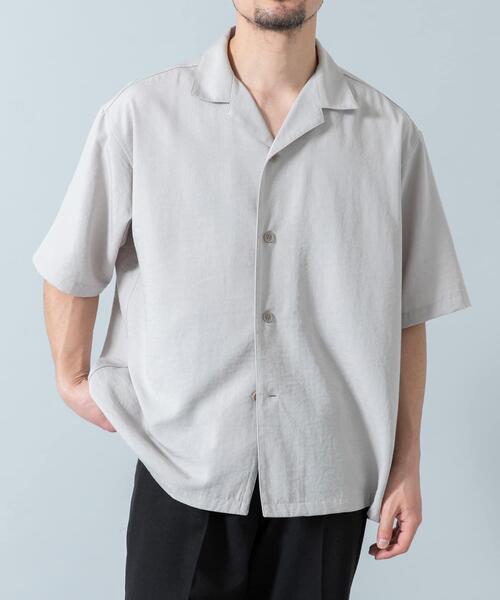 「URBAN RESEARCH ROSSO MEN」 半袖シャツ LARGE ライトグレー メンズ_画像6