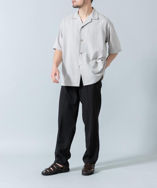 「URBAN RESEARCH ROSSO MEN」 半袖シャツ LARGE ライトグレー メンズ_画像7