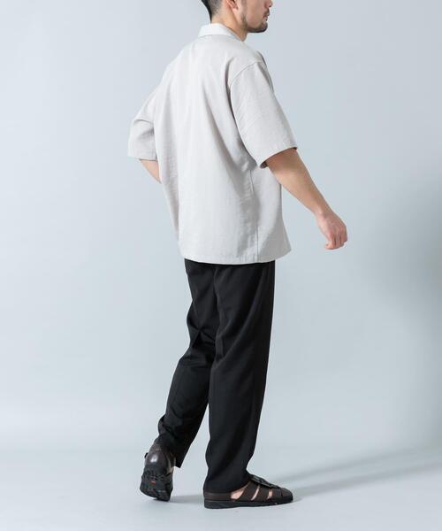 「URBAN RESEARCH ROSSO MEN」 半袖シャツ LARGE ライトグレー メンズ_画像9