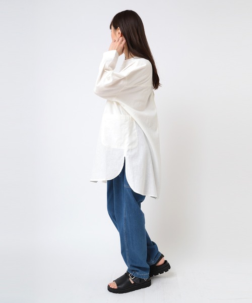 「URCH RNA」 長袖シャツ MEDIUM ブラウン レディース_画像4