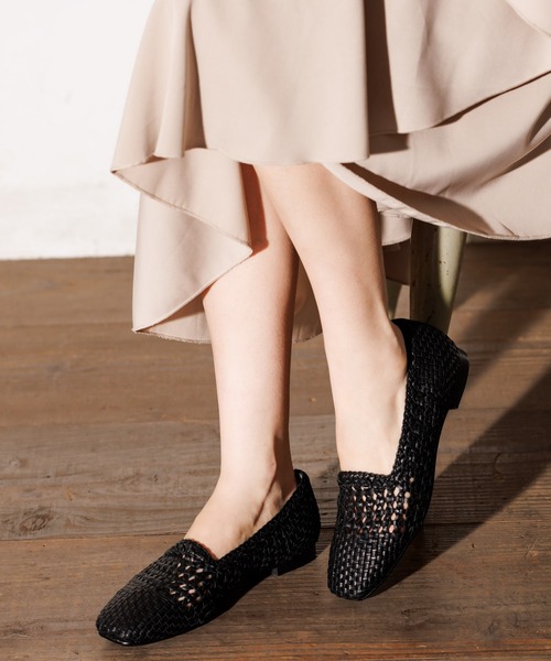 「HIMIKO」 フラットパンプス 23.0cm プラチナム レディース_画像2