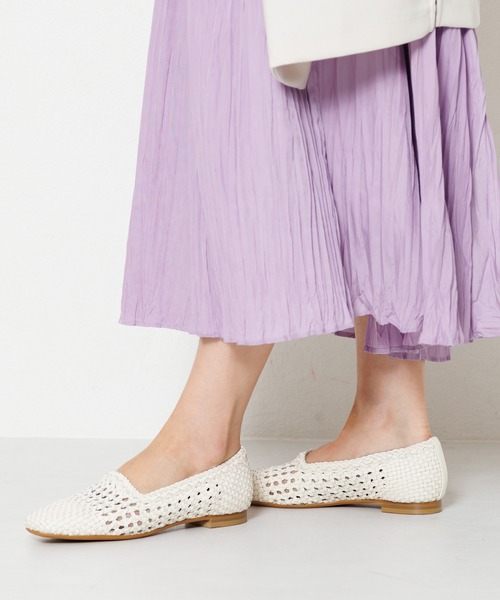 「HIMIKO」 フラットパンプス 23.0cm プラチナム レディース_画像3