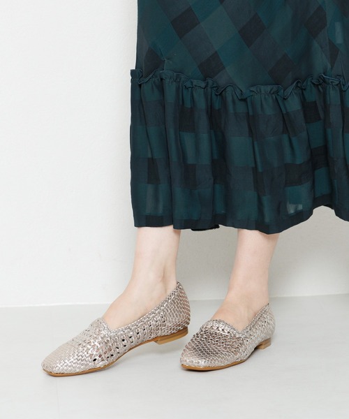 「HIMIKO」 フラットパンプス 23.0cm プラチナム レディース_画像4