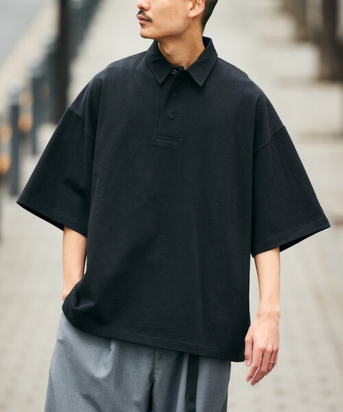 F.C.R.B./ビッグロゴワイドポロシャツ/SIZE XL/ビッグシルエット FREAK'S STORE（フリークスストア） ポロシャツ 限定展開 9オンス