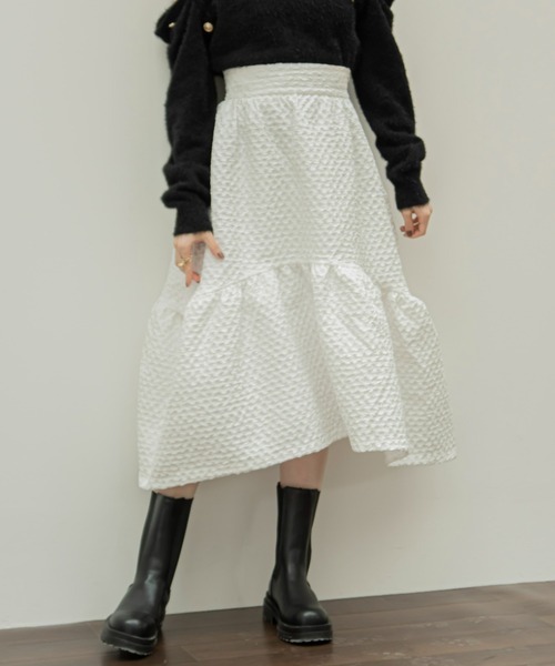 「VIOLETTA」 フレアスカート M ホワイト レディース_画像8