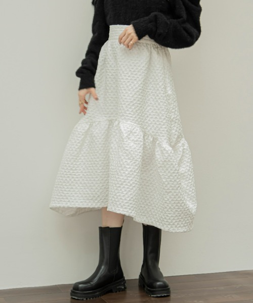 「VIOLETTA」 フレアスカート M ホワイト レディース_画像9