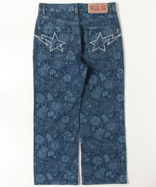ジーンズ JAPANESE INDIGO ART CAMO RELAXED FIT DENIM PANTS メンズの画像