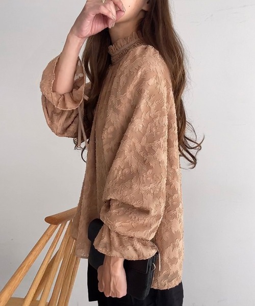 「FILLOU」 長袖ブラウス LARGE クリーム レディース_画像3