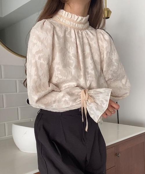 「FILLOU」 長袖ブラウス LARGE クリーム レディース_画像6