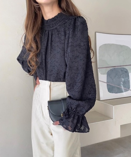 「FILLOU」 長袖ブラウス LARGE クリーム レディース_画像8