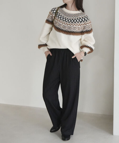 「fredy emue」 イージーパンツ 38 ブラック系その他 レディース_画像8