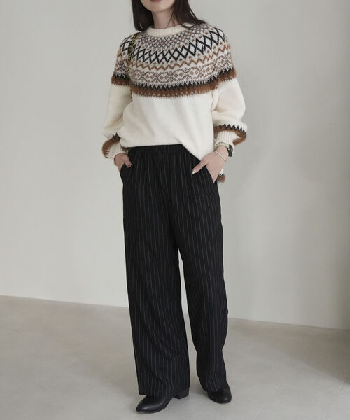 「fredy emue」 イージーパンツ 38 ブラック系その他 レディース_画像9