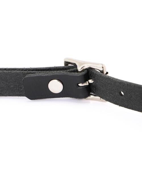 エムエイチエル　レザーベルト　MHL. DOUBLE PRONG BELT エムエイチエル MHL. DOUBLE PRONG BELT （DARK BROWN2