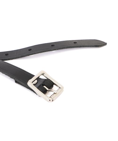 【極厚極美品】MHL マーガレットハウエル　高級ブライドルレザー編込ドレスベルト MARGARET HOWELL - 【極厚極美品】MHL マーガレットハウエル 高級