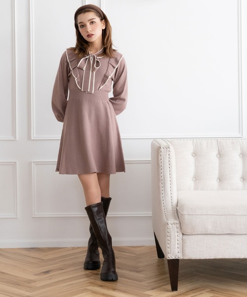 「DearMyLoveRose」 ニットワンピース M-L ブラック レディース_画像5