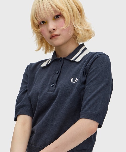 ポロシャツ ポロ Bold Twin Tipped Knitted Shirt／ボールドツインティップニットポロシャツ レディースの画像