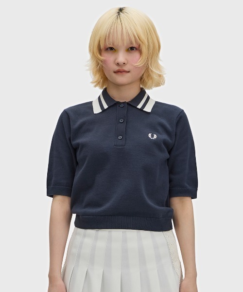 ポロシャツ ポロ Bold Twin Tipped Knitted Shirt／ボールドツインティップニットポロシャツ レディースの画像