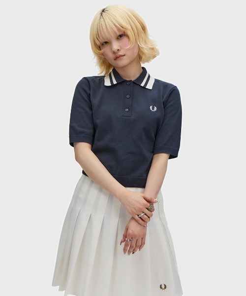 ポロシャツ ポロ Bold Twin Tipped Knitted Shirt／ボールドツインティップニットポロシャツ レディースの画像
