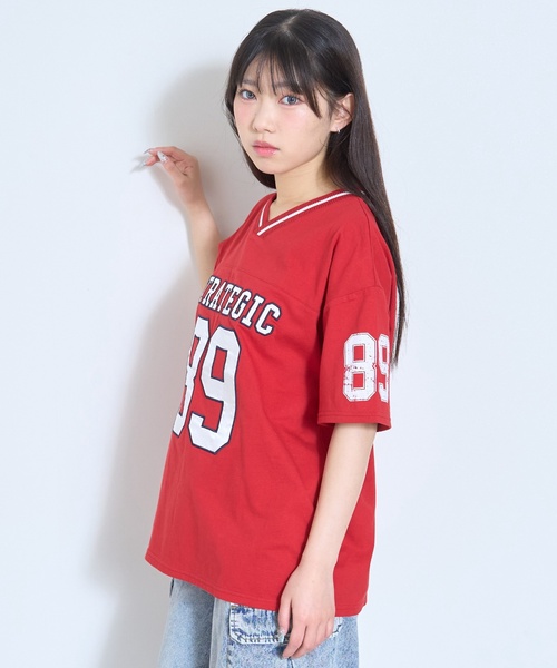 LOVETOXIC tシャツ 「LTXC/綿100%」ナンバーアップリケ半袖T キッズ