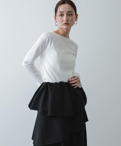 SENSE OF PLACE by URBAN RESEARCH tシャツ ストレートボートネック SENSE OF PLACE by URBAN RESEARCH tシャツ ストレートボートネック