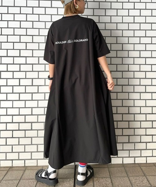 半袖ワンピース CAMP7（キャンプセブン） 半袖ワンピース L ブラック レディース