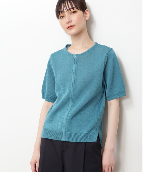 「human woman」 ニットカーディガン LARGE ピンク レディース_画像4