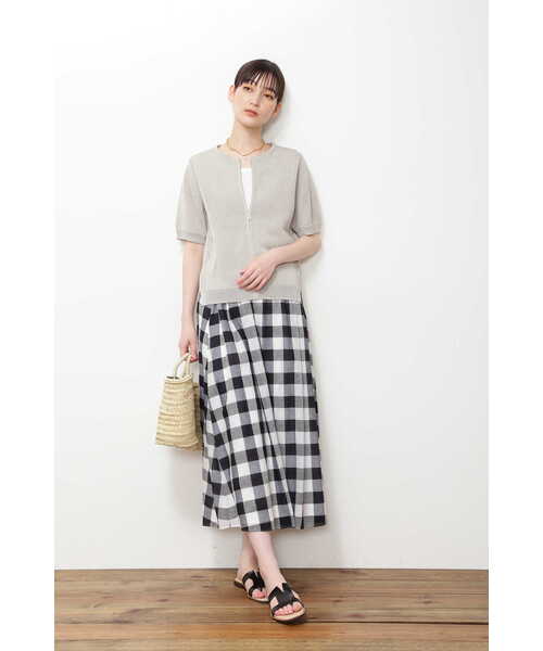 「human woman」 ニットカーディガン LARGE ピンク レディース_画像6