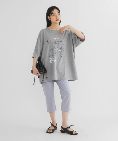 tシャツ オーバーサイズプリントTEE レディースの画像